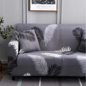 Capa de sofá maleável com 3 assentos, conjunto de capa para sofá com almofada livre super macia e estampada
