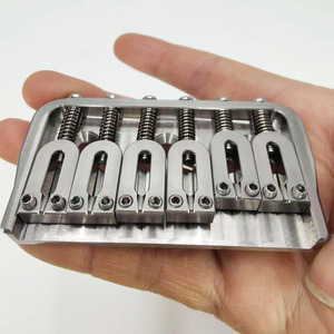 Pont de <span class=keywords><strong>guitare</strong></span> électrique à 6 cordes en acier inoxydable pour le réglage des cordes, pont fixe en forme de U, ensemble de pont de <span class=keywords><strong>guitare</strong></span> - Product Image 5