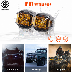 Foco Led de cubo de camiones 4X4 con Tirador Lateral, vainas Led transparentes de ámbar de 3 pulgadas con Tirador Lateral de haz ámbar DRL de 270 ° para jeep - Product Image 3