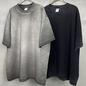 2025 Hot Customized Printing 100%Cotton Knitted Eco-Friendly Breathable Vintage T-shirts Custom t Shirt Wholesale Plus Size <b>Edge</b> - Product Image 1