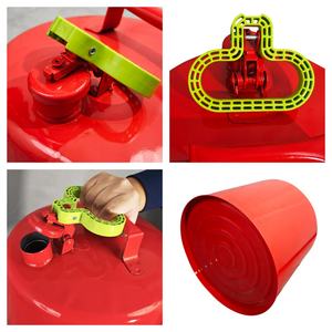 <span class=keywords><strong>Bidon</strong></span> de sécurité rond en métal ignifuge de type I de 5 gallons, <span class=keywords><strong>rouge</strong></span>, <span class=keywords><strong>bidon</strong></span> en métal Zyn avec entonnoir, vente en gros - Product Image 3