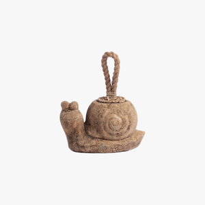 Decorative Snail Shape Cast Stone <b>Door</b> Stopper with <b>Rope</b> Handle Heavy Weighted <b>Door</b> <b>Stop</b> for Home Decor - Product Image 2