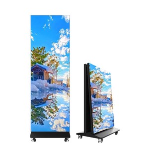 Écran d'affichage LED pliable 1500 cd pour publicité intérieure, support au sol, température de couleur 6500K - Product Image 3