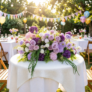 Composition florale artificielle en soie personnalisée <span class=keywords><strong>pour</strong></span> allée d'entrée, chemin de table fleuri <span class=keywords><strong>pour</strong></span> décoration de mariage et de fête - Product Image 6