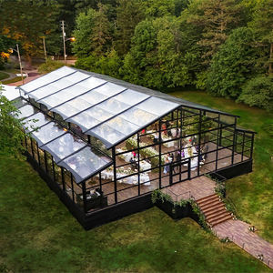Tentes de réception de luxe transparentes de grande taille, tentes de <span class=keywords><strong>mariage</strong></span>, bâtiments préfabriqués transparents, cadre en alliage d'aluminium, ignifuge, tout - Product Image 1