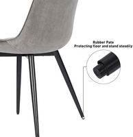 Chaise de salle à manger moderne de luxe nordique rembourrée en velours pour restaurant, cuisine en tissu pour table avec cadre en métal et coussin doux