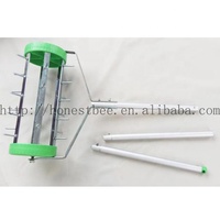 Écarteur de gazon à pointes roulants, à 3 niveaux, poignée télescopique réglable, outils de jardin, aérateur de pelouse robuste