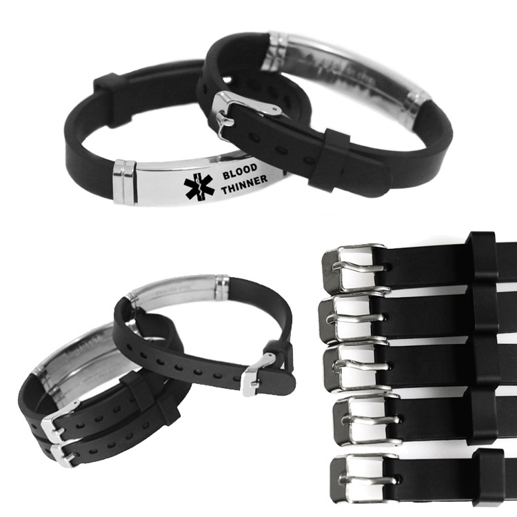 Personalized Medical Bracelet LAICAIW Red Medical Alert ID