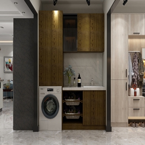 Mueble de Lavadero de Diseño Moderno, Impermeable y Personalizado de Alta Gama YALIG para Apartamento - Product Image 6