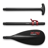 Pagaie de canoë à outrigger en fibre de carbone 3K, 3 sections, détachable, réglable, pour la course