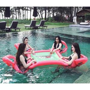 PVC Inflatable Water Card Playing Mat Outdoor Floating Game Table For Resort Hotel Leisure Entertainment - Product Image 1