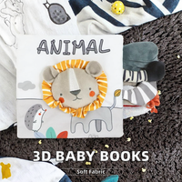 Livres sensoriels en tissu doux 3D pour bébés, jouets de poussette à contraste élevé pour l'apprentissage précoce, cadeaux pour nourrissons et tout-petits de 7 à 12 mois