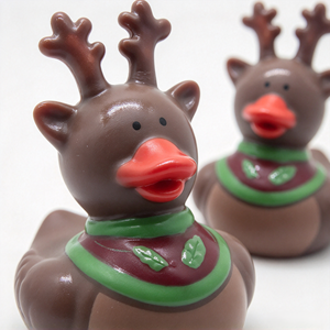 Lot de 6 canards en caoutchouc de Pâques à pois, 0-24 mois, pour le bain des enfants, cadeaux d'anniversaire, baby showers, activités estivales à la plage et à la piscine, 2 pouces - Product Image 6