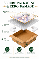 Papan Seni Shikishi Anime Kustom dengan Cetakan Foil Emas Holografik Laser, Koleksi Autograf, Dilengkapi Penyangga