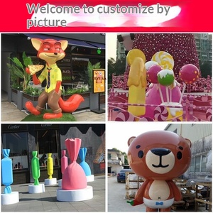Escultura de Mascota de Dibujos Animados de FRP, Figura Personalizada, Muñeco para Decoración de Centros Comerciales, Paisajismo Interior y Exterior, Exhibición Atractiva, Semi-Artesanal - Product Image 4