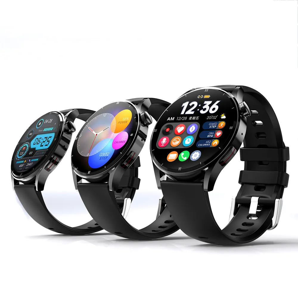 Latest Chip Connect One Time For Bluetooth Call Sleep Heart Rate Tracker 2023 Reloj Inteligente Smart Watch Redondos Smartwatch