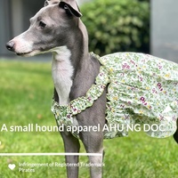 Robe d'été courte à fleurs pour lévrier italien, tissu léger tout en coton, vêtements pour whippet