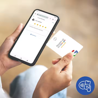 Tarjeta de revisión de Google NFC programable con código QR para redes sociales facebook Instagram Whatsapp Linkedin