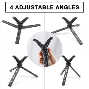 Outdoor Compact Alumminum Shooting Rest With V Yoke Tactical Tripod Hunting Hold Accessories Adjustable Camera Tripod