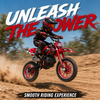 Mini-motos tout-terrain Yaztor Red 49cc à essence, 2 temps, livraison rapide depuis l'entrepôt américain, moto tout-terrain pour enfants