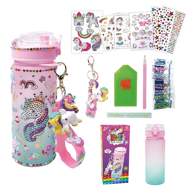 Creative Stickers Crafts Kits Toys Decorate Your Own Water Bottle Kits Gem Girls DIY Diamond Painting Crafts Arts