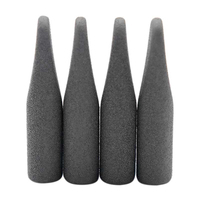 Embout en cuivre en forme de cloche à bec de canard avec finition réfléchissante argentée, extrémité métallique sculpturale pour lacets, cordons et cordonnets