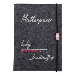 Nouvelle Housse <span class=keywords><strong>de</strong></span> Passeport <span class=keywords><strong>de</strong></span> <span class=keywords><strong>Maternité</strong></span> Gris Foncé Magnifique : Excellent Cadeau pour les Futures Mamans Sac en Feutre Mutterpass - Product Image 2