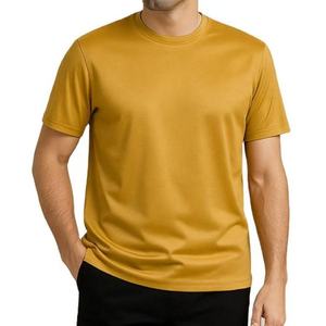 T-shirt da <span class=keywords><strong>uomo</strong></span> di lusso all'ingrosso in cotone Pima premium lucido, tinta unita, mercerizzato, vestibilità <span class=keywords><strong>slim</strong></span> per affari e tempo libero - Product Image 2