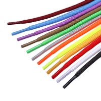 Lacets ronds en polyester de 4 mm pour chaussures de sport et de ville, vente en gros