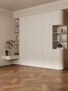Nuova Serie di Armadi a Muro Bianchi per Camera da Letto, Soluzione Completa per Guardaroba e Mobili da Camera - Product Image 2