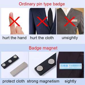 Badge magnétique rond en néodyme Winchoice, porte-badges adhésifs ronds, badges circulaires - Product Image 2