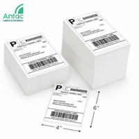 Étiquettes d'expédition Zero-Jam 4x6 en papier thermique direct, pliage en éventail, 500/1000 par paquet, pour opérations d'impression continues à haute vitesse