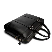 Vintage En Cuir Porte-Documents D'affaires Épaule D'ordinateur Portable de Sac