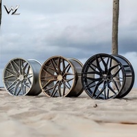 Nouvelles jantes Walle, 4 pièces, en alliage d'aluminium forgé, à rayons en Y, peintes bronze mat/noir brillant, 18-22 pouces, pour SUV et voitures de luxe, 5x114.3/5x120