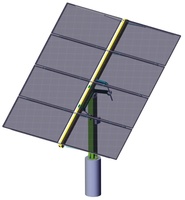 Traqueador Solar de Eje Único Automático Montado en Suelo, Sistema de Seguimiento Solar de un Solo Poste