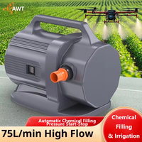 Pompe à diaphragme CAVITT 12V DC avec pistolet à gicleur automatique 75L/min, pompe de transfert de diesel, pompe de pulvérisation agricole pour l'agriculture