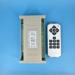 รีโมทคอนโทรล 15 ปุ่ม, สวิตช์รีโมทคอนโทรล 15 ช่อง, ตัวควบคุมอุตสาหกรรม 15 ช่อง, ตัวรับสัญญาณราง DIN รุ่น APDC-15D - Product Image 3