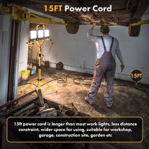 Cá nhân chuyển đổi không thấm nước 21000 lumen làm việc đèn với đứng có thể điều chỉnh và có thể gập lại chân máy đứng 3 đầu Máy Trạm chiếu sáng - Product Image 5