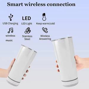 Venta al por mayor de vasos con altavoz Bluetooth, tazas con Bluetooth de 16OZ, 20OZ, 40OZ, botellas de agua con personalización OEM ODM - Product Image 2