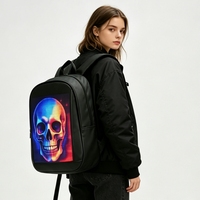 Mochila LED Digital Programable con Pantalla LED Personalizada, Mochila con Pantalla LED Impermeable, Mochila Escolar con Pantalla LED