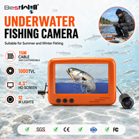 Cámara de Pesca Submarina con Pantalla IPS de 4.3 Pulgadas, Cámara Buscadora de Peces con Ángulo Amplio de 145 Grados para Pesca en Lagos y Hielo