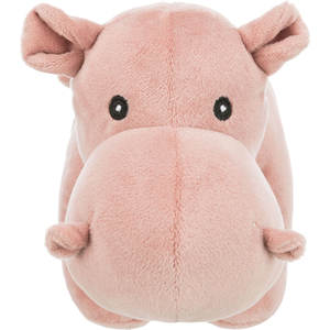 Peluche Hippopotame Rose 25 cm avec Sonnette pour Chiens – Jouet Doux et Moelleux - Product Image 2