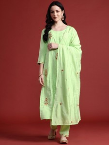 Espejo Bordado Trabajo Kurta Con Pantalones & Dupatta - Product Image 5