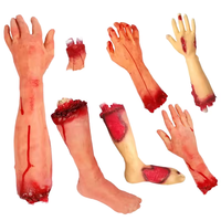 Accesorios de terror para Halloween, casa embrujada, bar, cámara, decoración, parodia, simulación de corazón, mano protésica, mano sangrienta, mano rota