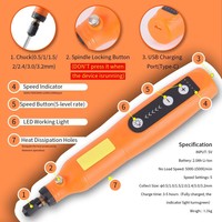 2025 GOLDMOON Vente en gros Ensemble d'outils rotatifs électriques sans fil Mini perceuse-meuleuse