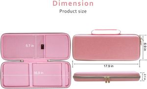 เคส EVA แบบแข็งสำหรับคีย์บอร์ดแบบกลไก 75% 84 คีย์, กระเป๋าเดินทางกันน้ำกันกระแทก ใช้งานร่วมกับ Logitech Keychron <span class=keywords><strong>GMMK</strong></span> ได้ - Product Image 3