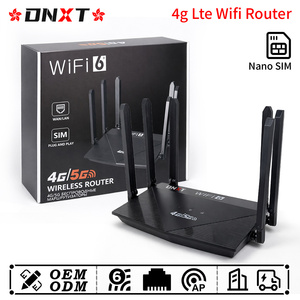 DNXT 4g router LTE Cat4 2.4GHz wifi 6 router WiFi <b>Access</b> <b>Point</b> 4g lte sim card Fold antenna router 4g sim card Work Use - Product Image 1