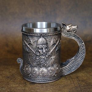 Ottalent Noric Viking Ship Draon <span class=keywords><strong>Drakkar</strong></span>, Taza de Cerveza Resistente a Golpes, Revestimiento de Acero Inoxidable, Color Bronce, Taza de Café Coleccionable de Guerrero - Product Image 4