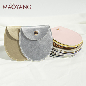 Sacchetti di Lusso in Pelle PU per Gioielli, Confezioni per <span class=keywords><strong>Orecchini</strong></span> e Collane, Buste in Camoscio con Chiusura a Bottone, Piccole Pochette per Cristalli - Product Image 3