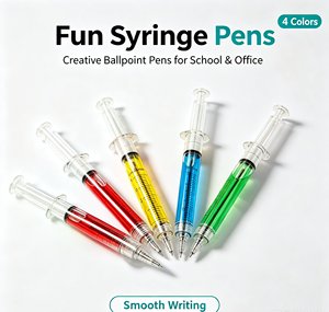 Stylo bille design tube de simulation en forme de <span class=keywords><strong>seringue</strong></span>, recharge 0,7 mm, cadeau d'appréciation pour infirmières et personnel médical, pour le bureau, l'écriture, la salle de classe et les fêtes - Product Image 4